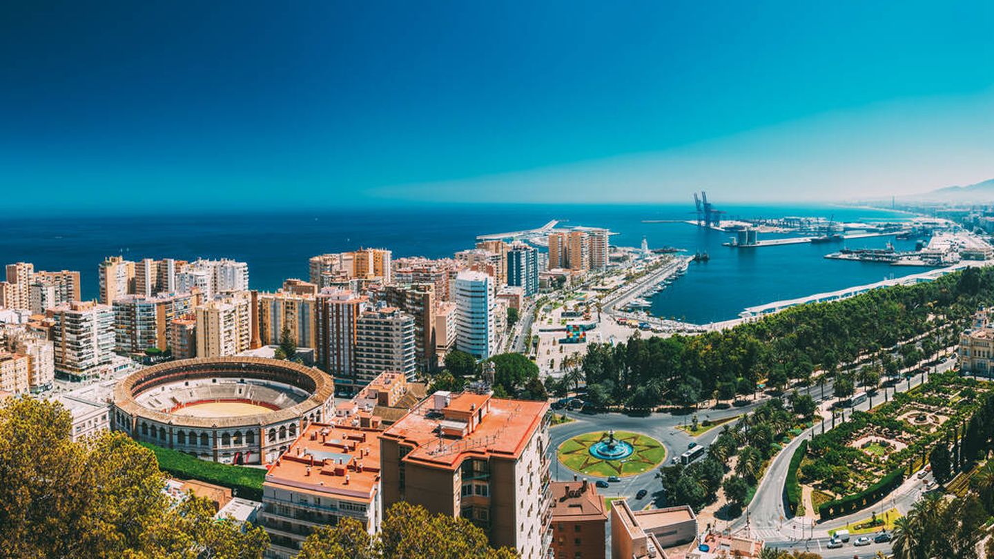 Vista aérea de Málaga. (iStock)