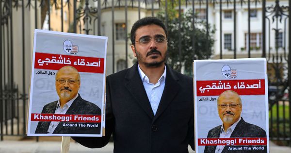 Foto: Protesta por el asesinato de Khashoggi ante la embajada de Arabia Saudí en Londres. (Reuters) 