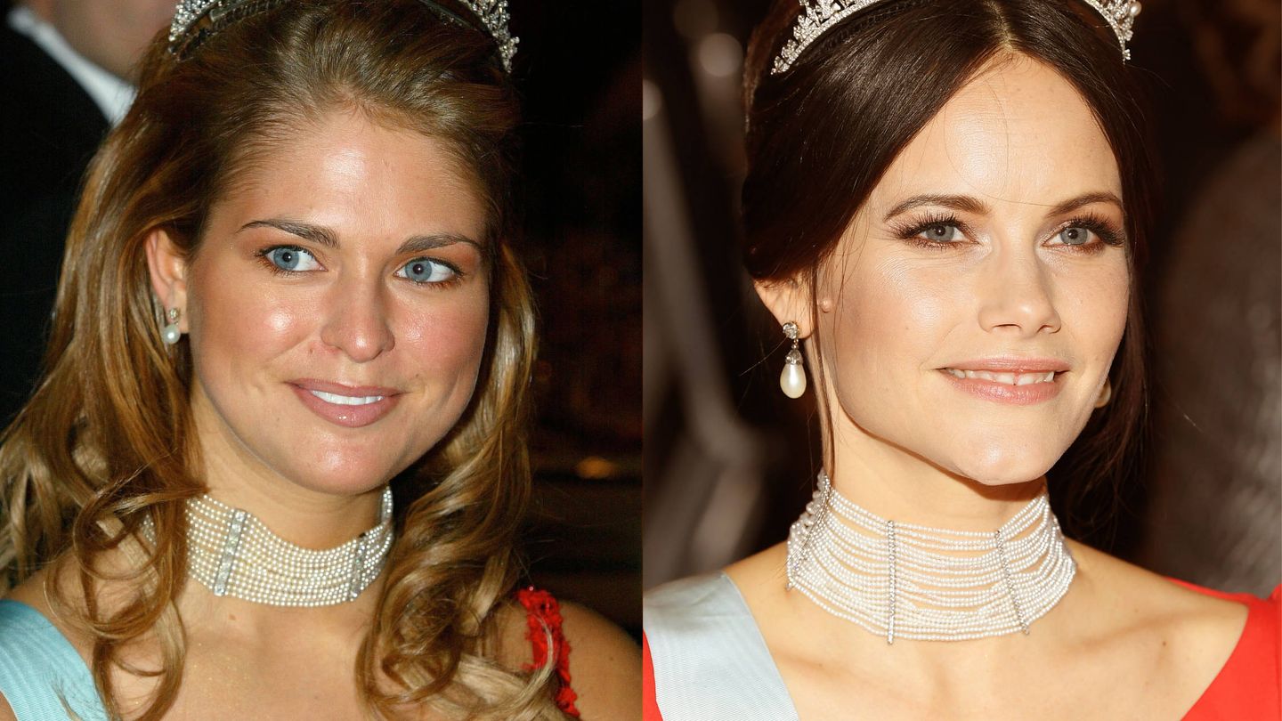  Magdalena y Sofía con collares similares. (Getty)