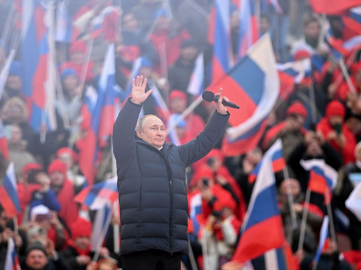 Foto: Vladímir Putin, durante el macroconcierto en Moscú. (Reuters/Risa Novosti/Ramil Sitdikov)