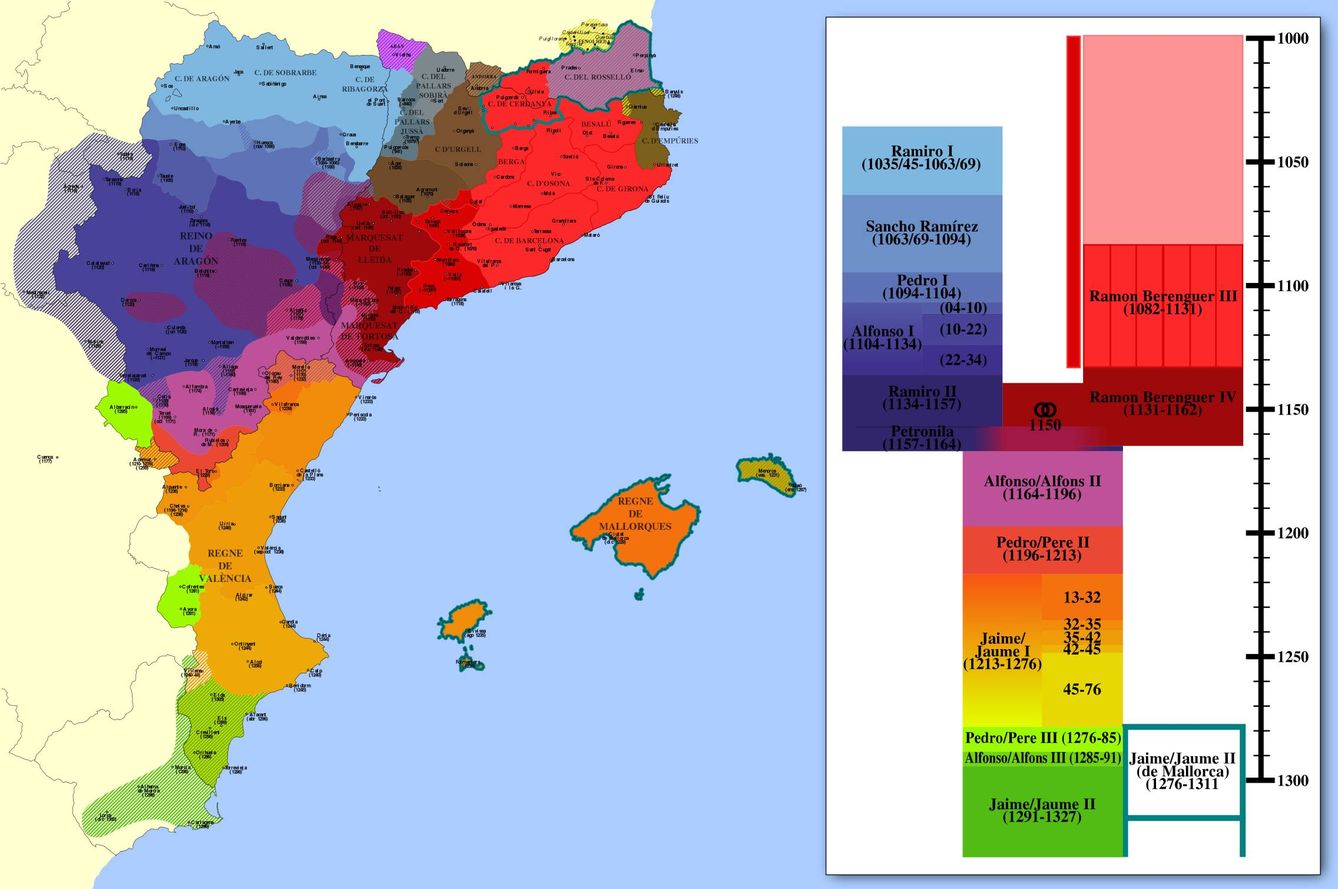 El condado de Barcelona en el contexto de la expansión peninsular de la Corona de Aragón.