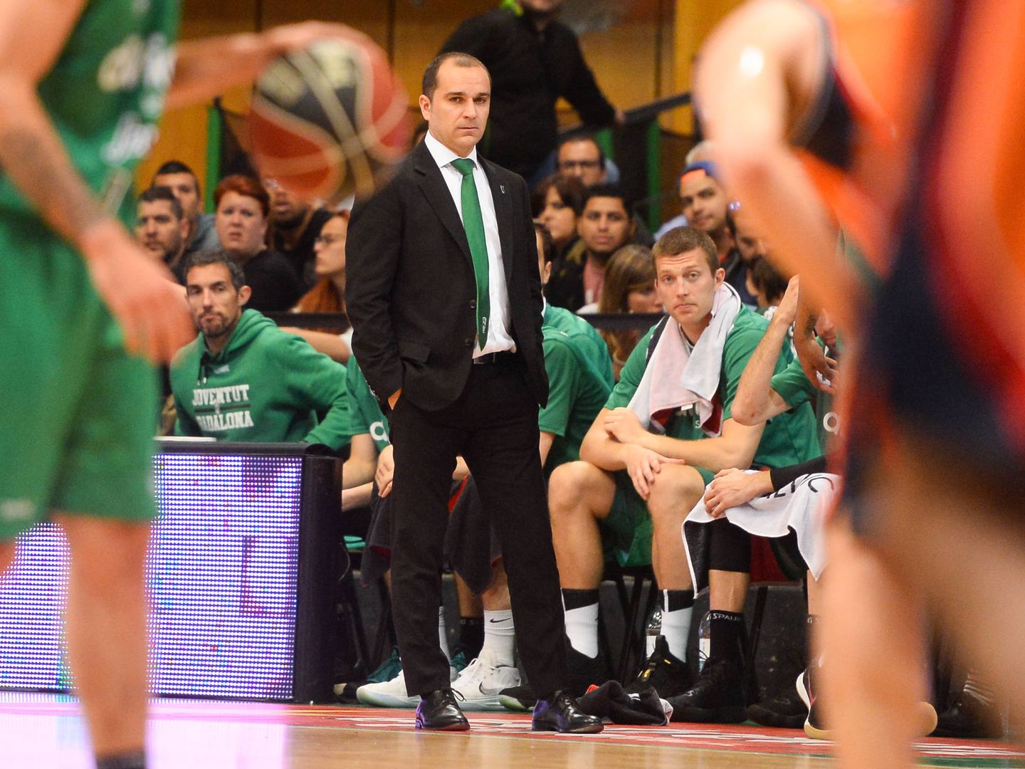 Carles Durán, entrenador del Divina Seguros Joventut. (ACB Photo/D. Grau)