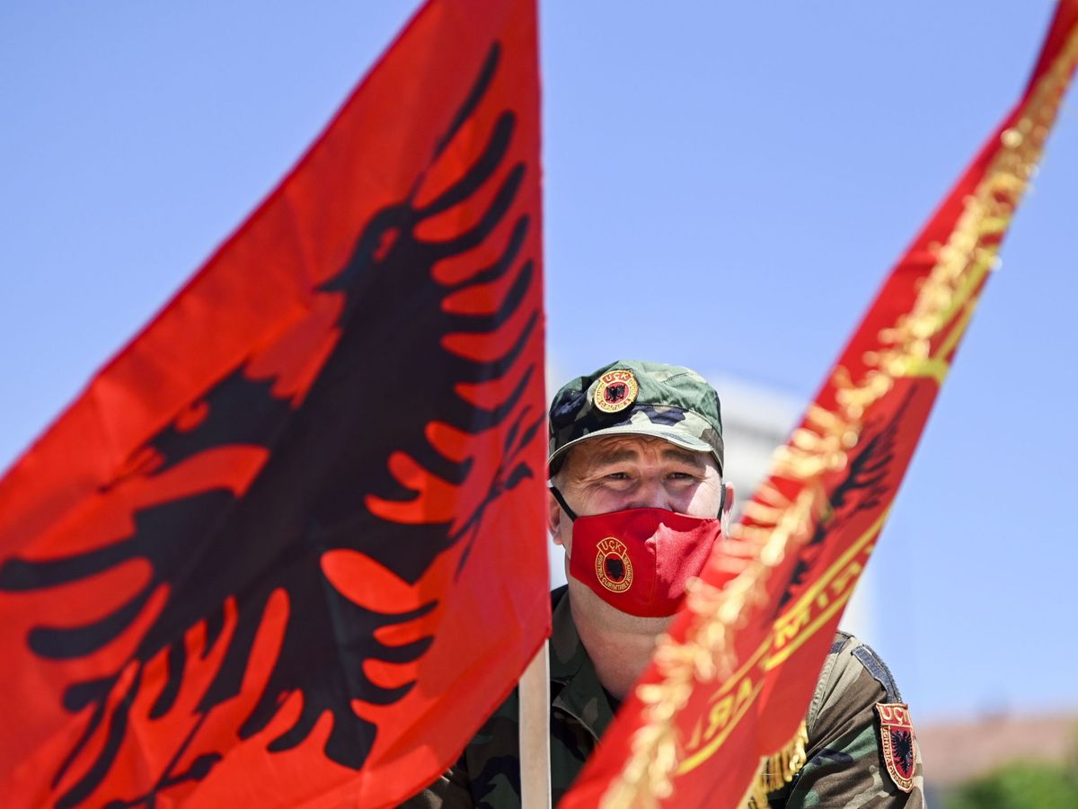 Foto: Protesta en Kosovo. (EFE)