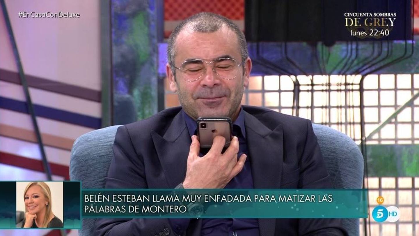Jorge Javier hablando con Belén Esteban. ('Sábado Deluxe').