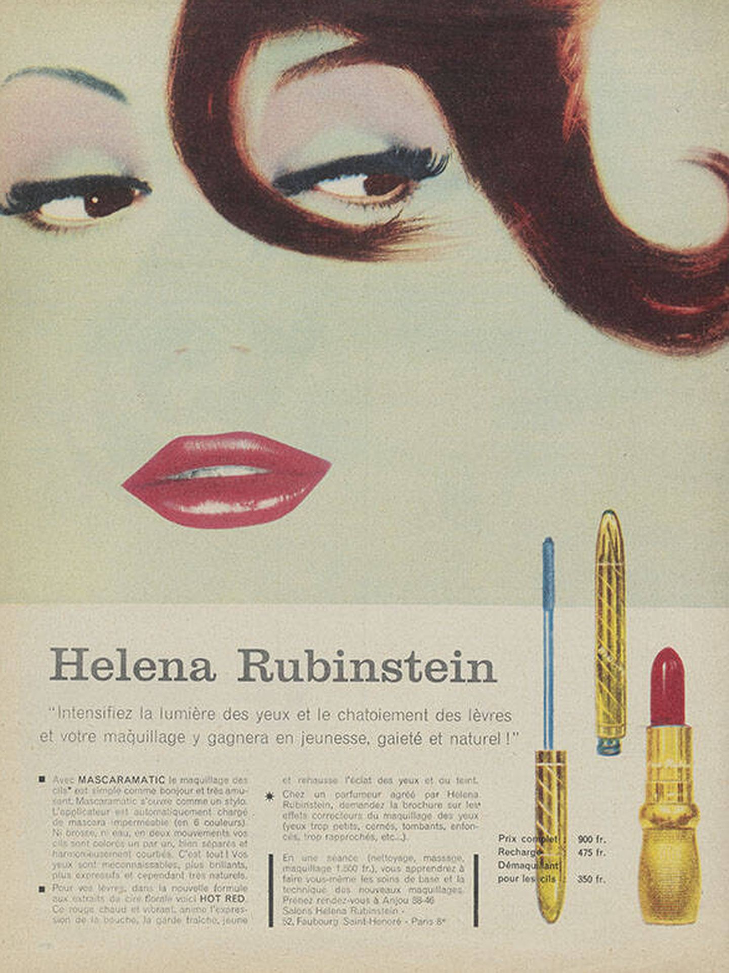 Publicidad de Helena Rubinstein de 1959. (Cortesía de Helena Rubinstein)