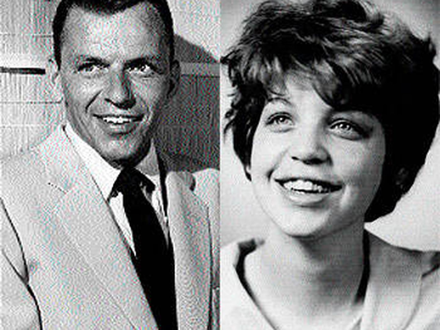 Frank Sinatra y su hija Julie de joven.