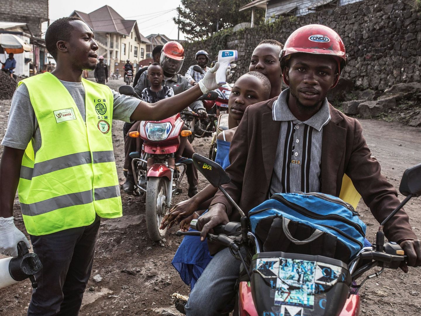 Punto de control sanitario en Goma (EFE)