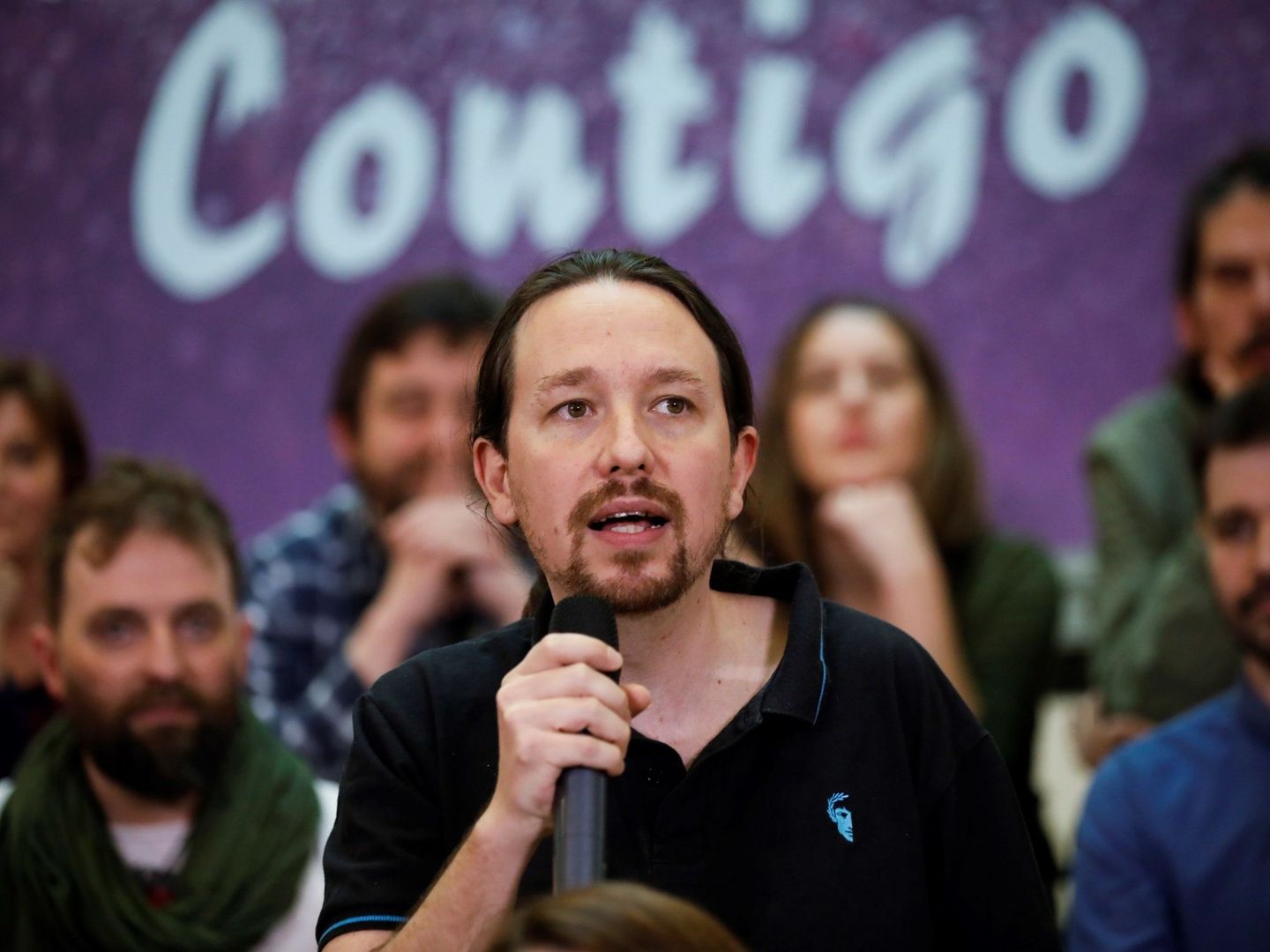 Pablo Iglesias, líder de Podemos, en un acto del partido. (EFE)