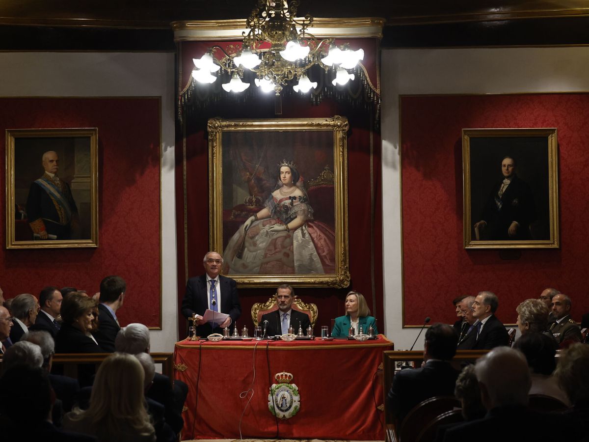 Foto: Acto 'Monarquía en democracia. El Reino Unido durante el reinado de Isabel II'. (EFE/Pool/J.J. Guillén)