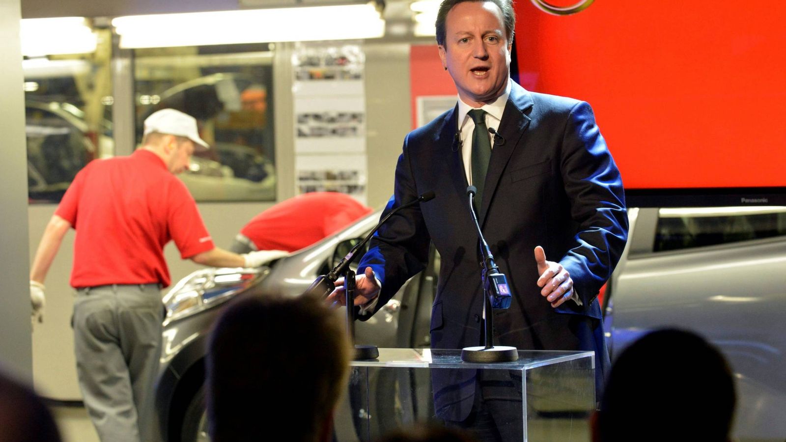 Foto: Cameron en la planta de Nissan en Sunderland.