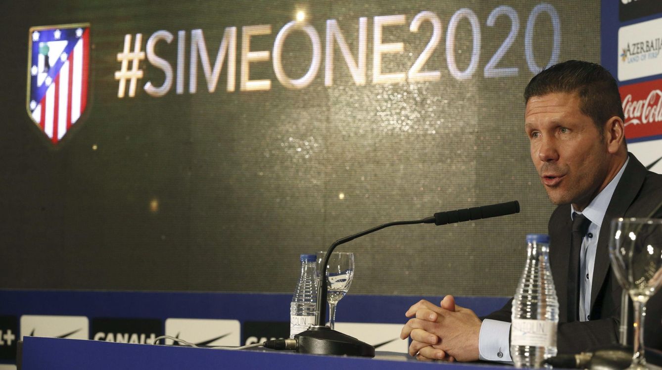 En marzo de 2015, firmó Simeone un nuevo contrato con junio de 2020 como fecha de finalización. (EFE)
