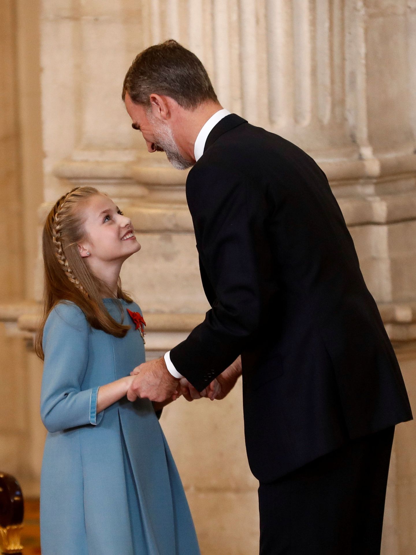 El rey Felipe le concedió a su hija Leonor el toisón de oro en 2018. (EFE)