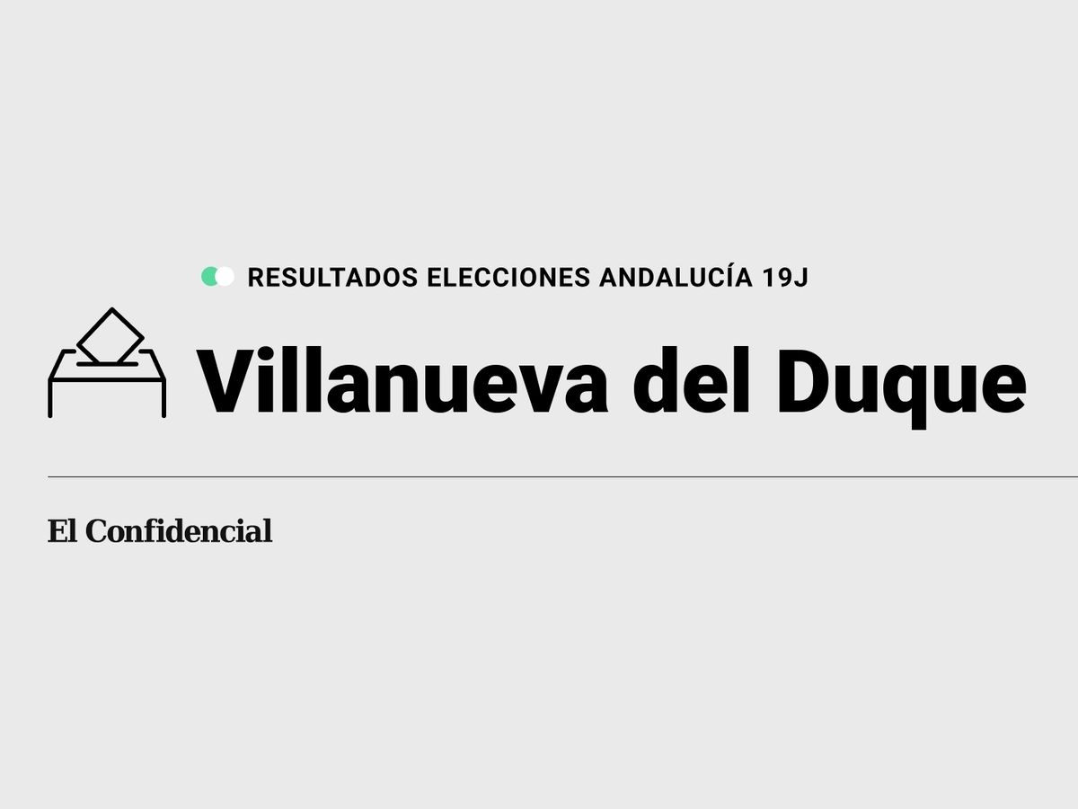 Foto: Resultados en Villanueva del Duque, Córdoba, de las elecciones de Andalucía 2022 este 19-J (C.C./Diseño EC)