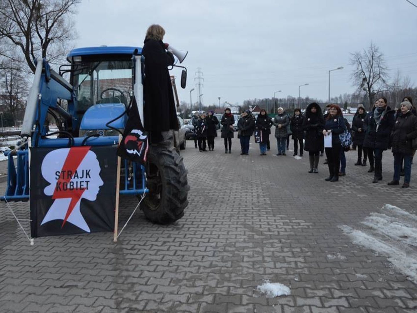 Una granjera, en huelga en un pequeño pueblo al noreste de Polonia. (Jan P?o?ski)
