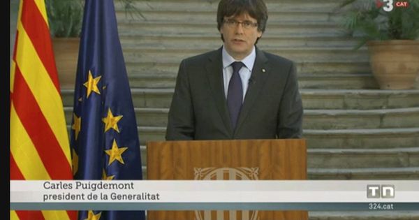 Foto: Carles Puigdemont, en TV3.