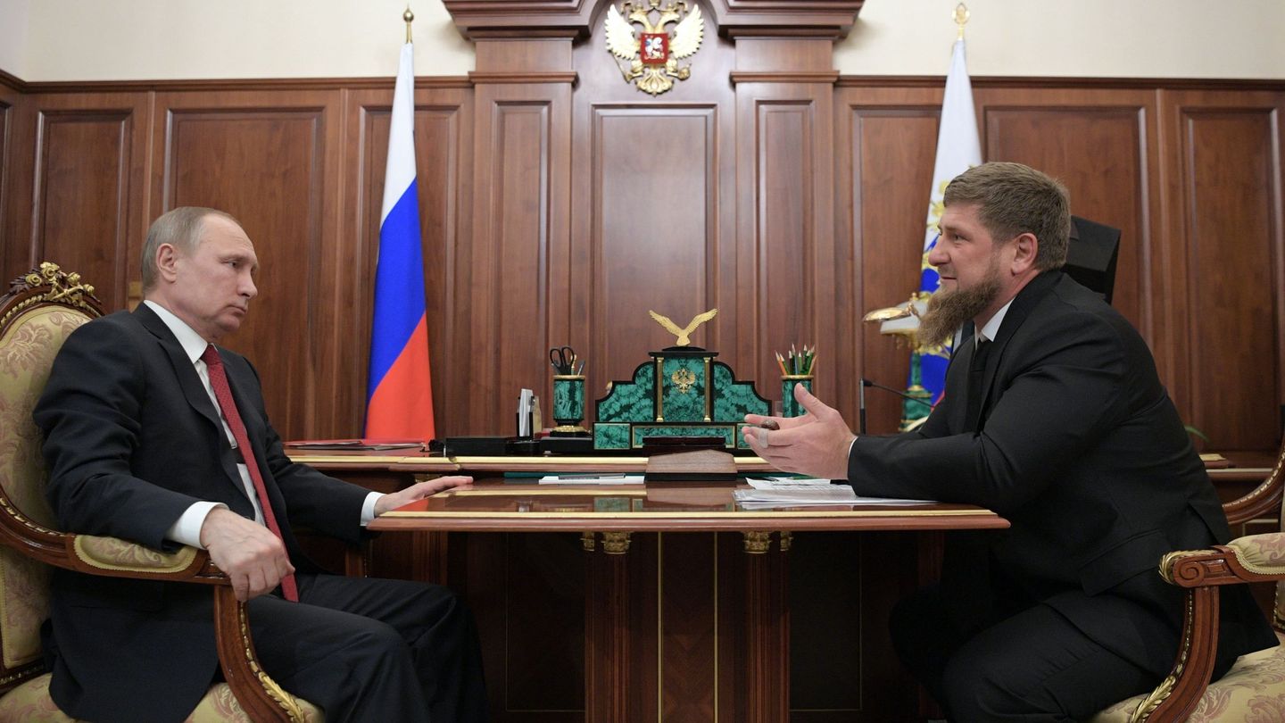 Putin, junto a Ramzan Kadirov. (EFE/Alexei Druzhinin)