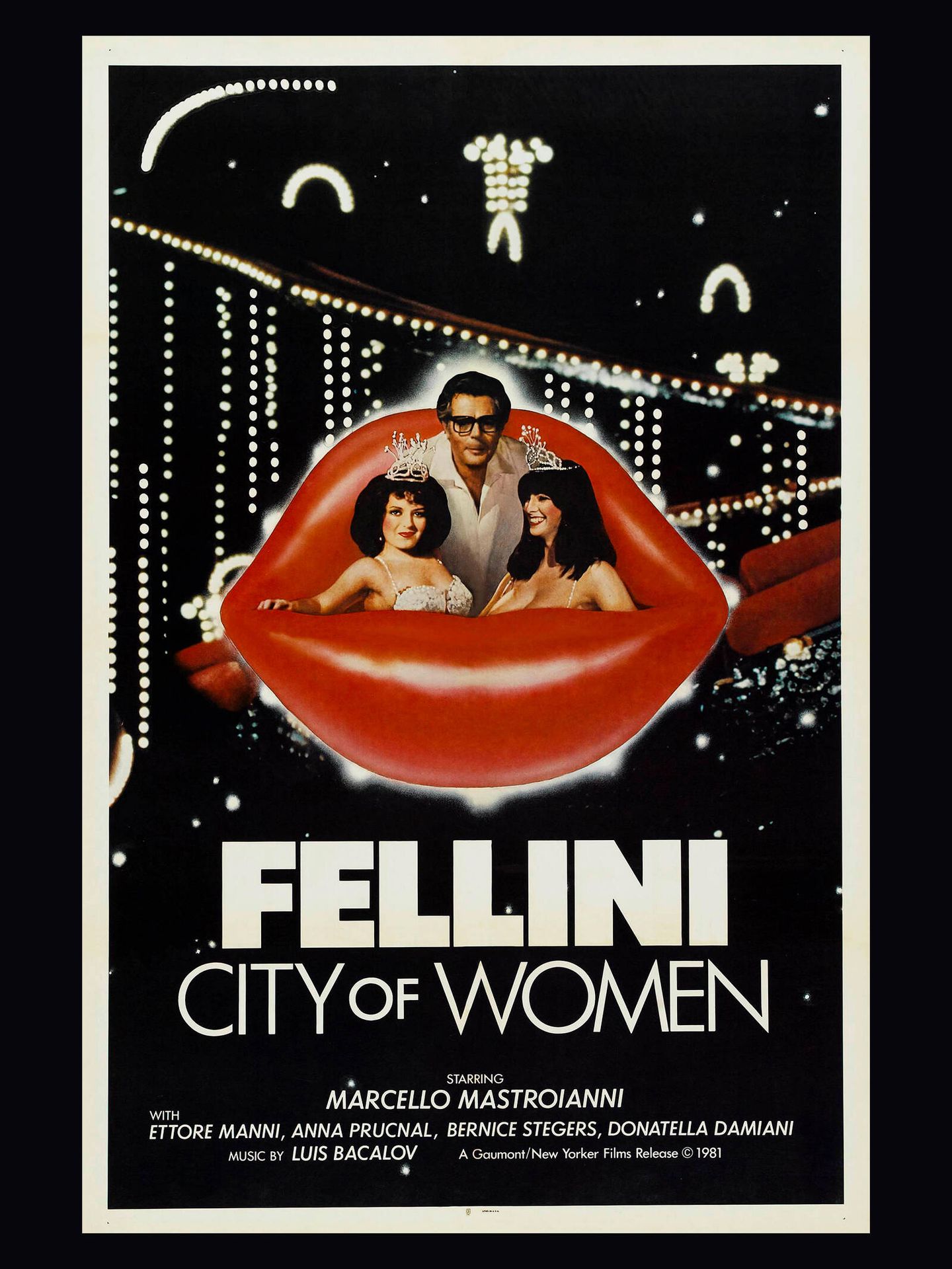 Cartel promocional de la película 'La ciudad de las mujeres', de Federico Fellini.