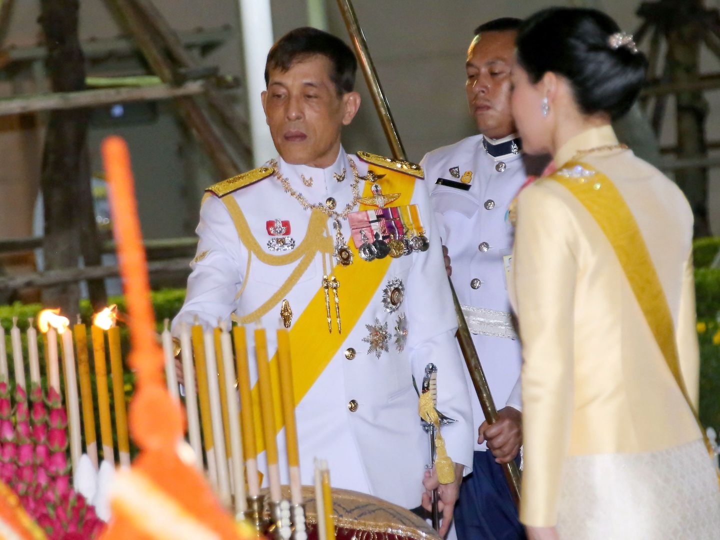 Los reyes de Tailandia, el pasado mes de abril. (EFE)
