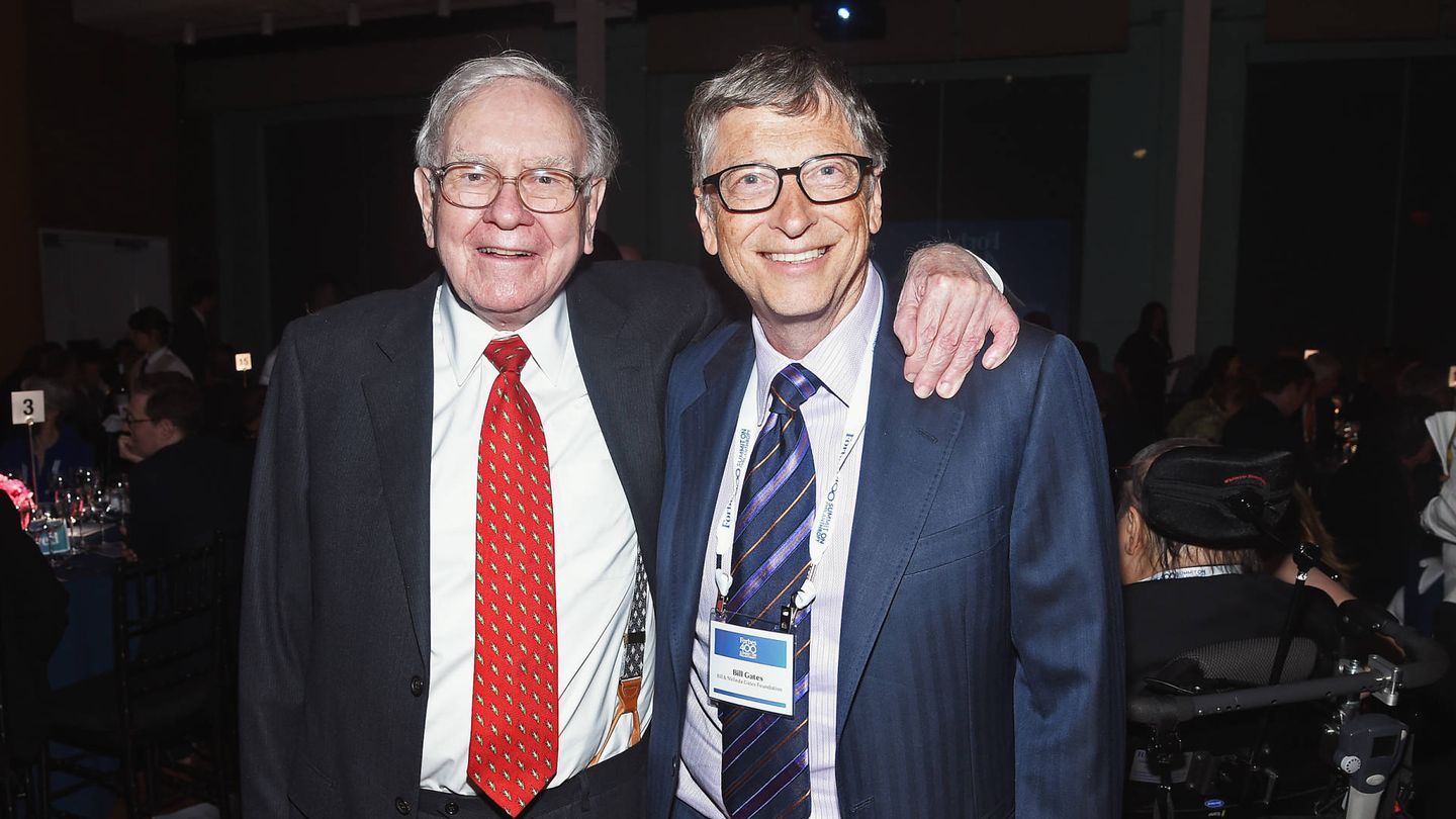  Buffet y Gates: amigos, millonarios y filántropos. (Getty) 