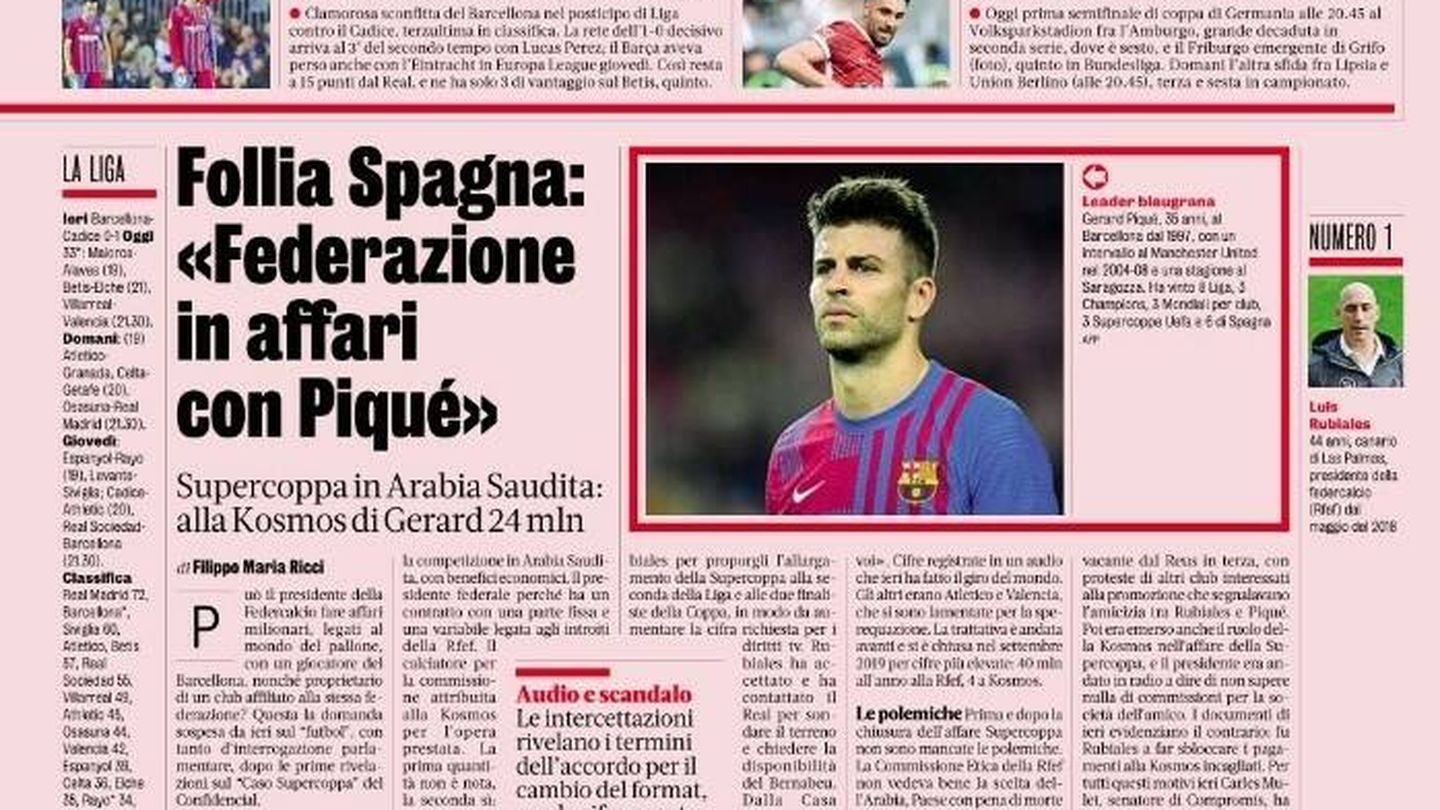 Información de El Confidencial en el periódico deportivo más prestigioso de Italia.