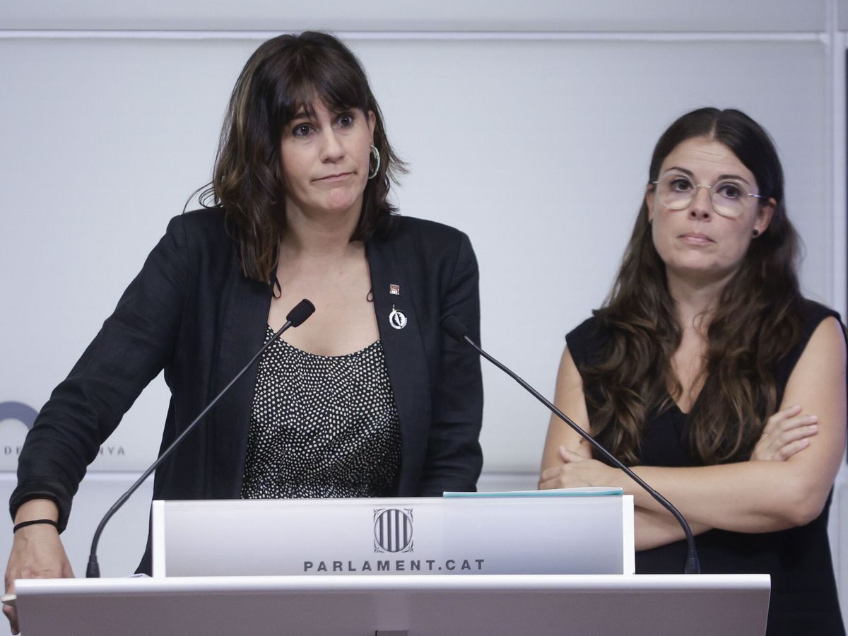 Foto: La diputada de JxCAT Aurora Madaula en una reciente intervención en el Parlament. (EFE/Quique García)