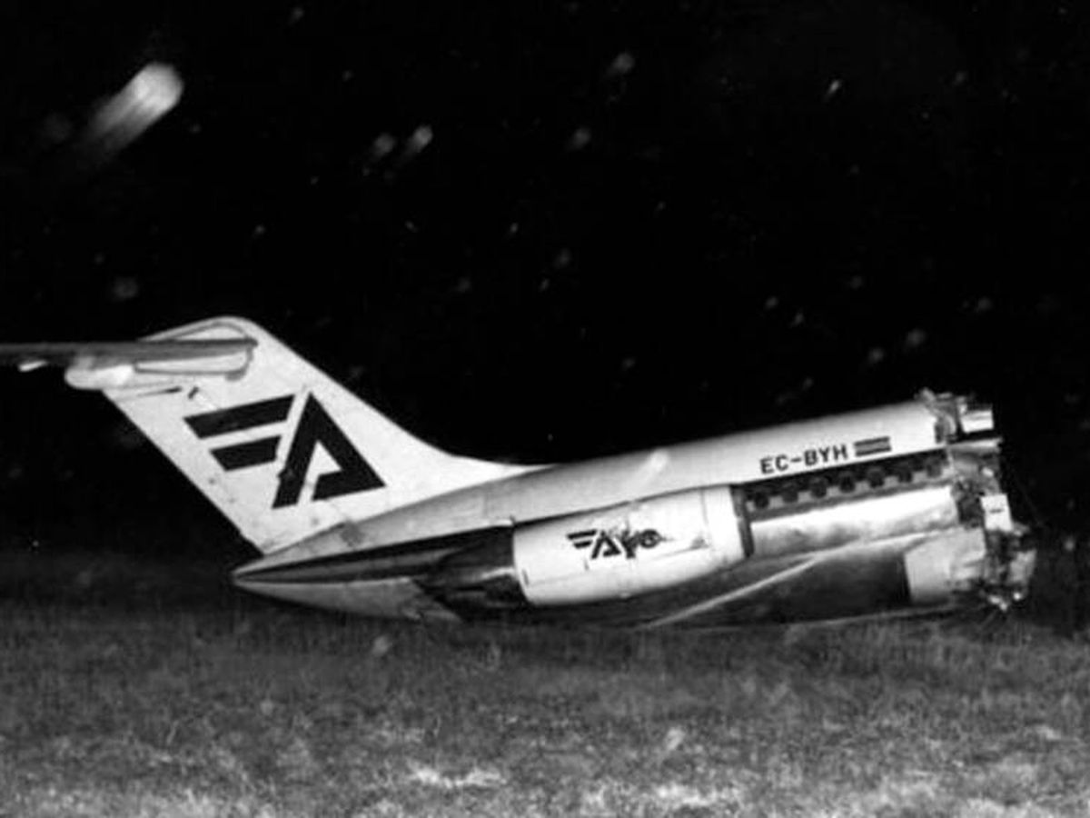 Foto: Imagen del accidente (Fuente: Bureau of Aircraft Accidents Archives)