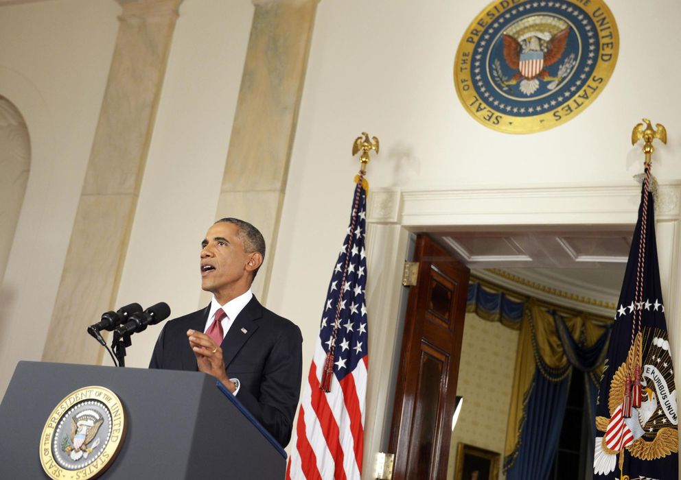 Foto: Obama, anoche, durante su discurso televisado (Reuters)