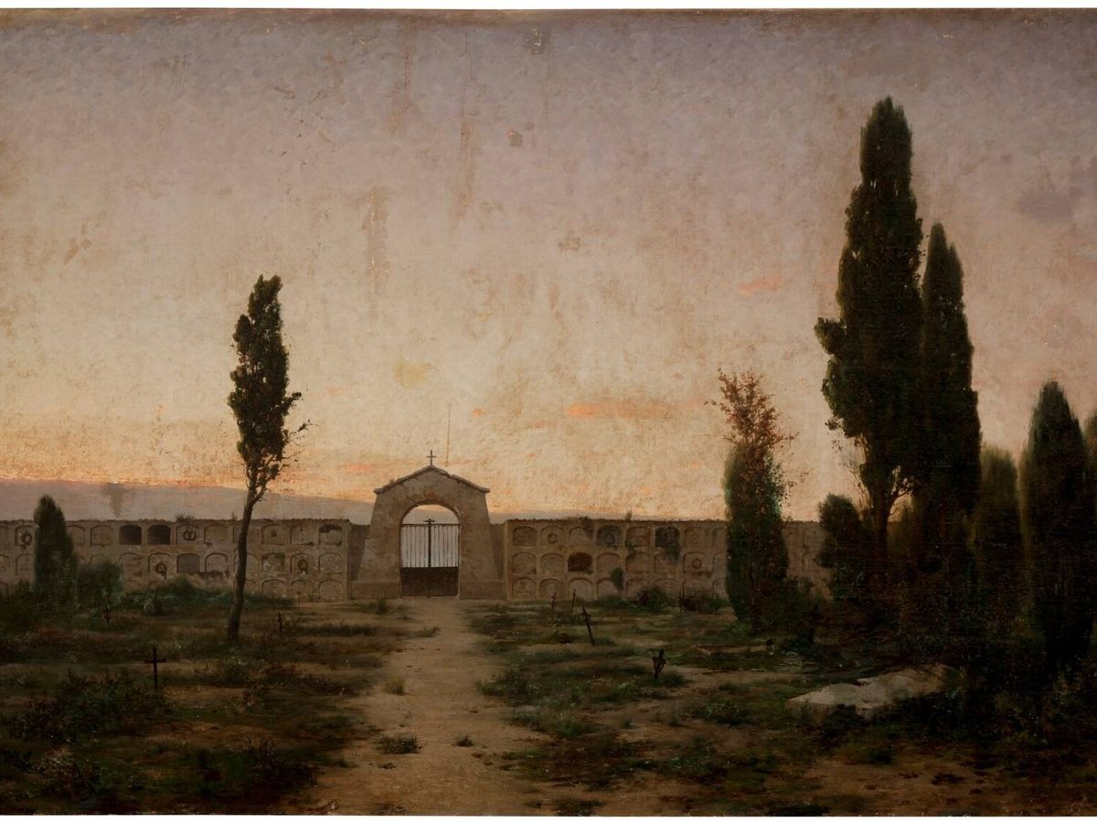Foto: 'El cementerio'. Modesto Urgell e Inglada. 1878. Museo del Prado.