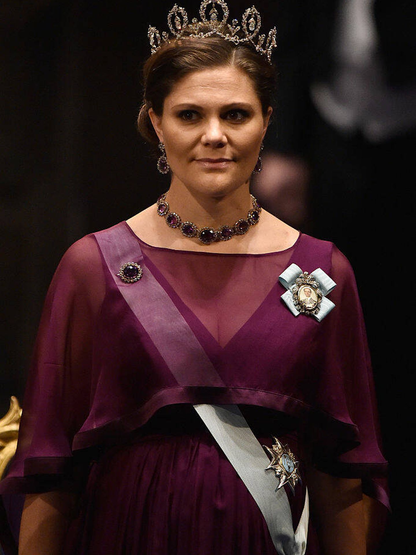 Victoria de Suecia, en la gala de los premios Nobel 2015. (Getty)