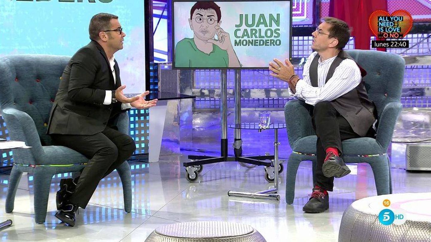Jorge Javier y Monedero, en el 'Deluxe'. (Telecinco).
