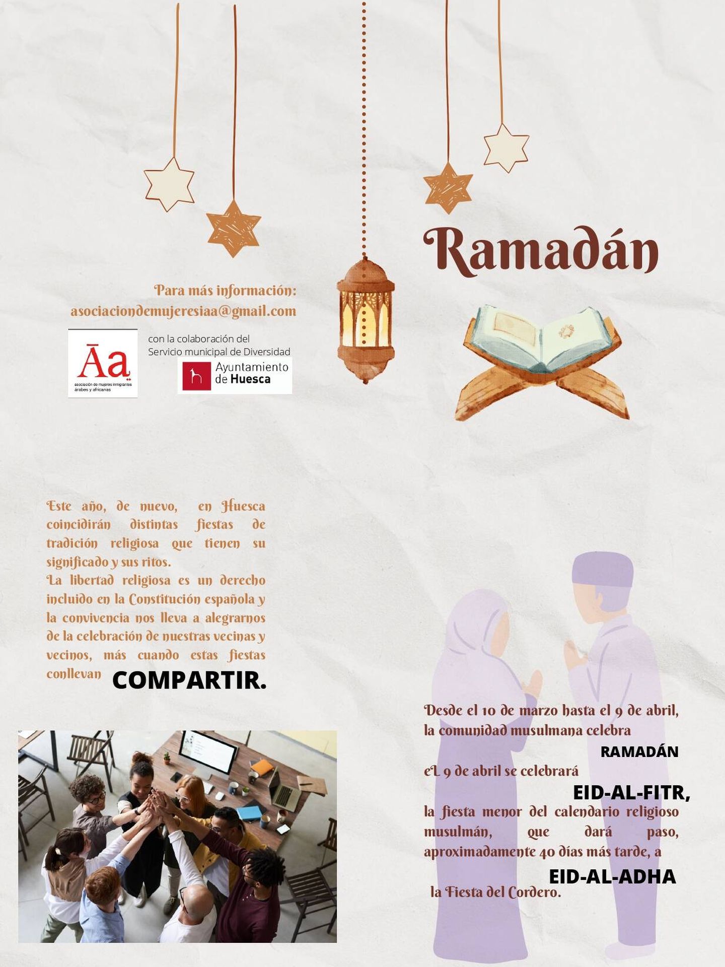 El folleto del Ramadán que criticó Vox. (Cedida)
