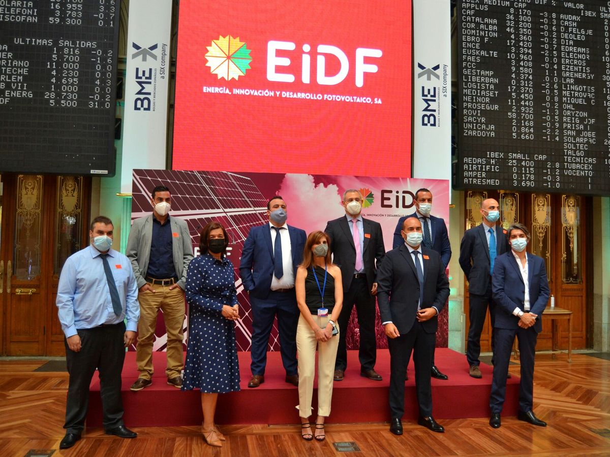 Foto: EiDF, en su debut en bolsa en 2021. (EFE/Esther Egea)