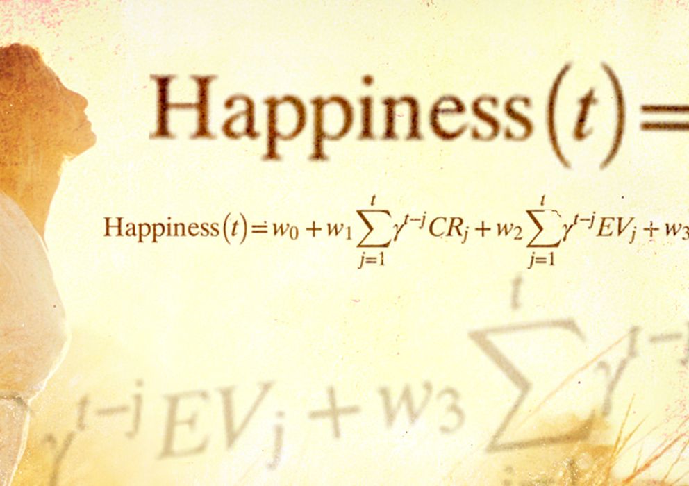 Foto: La ecuación de la felicidad desarrollada por Robb Rutledge y su equipo. (E. Villarino)