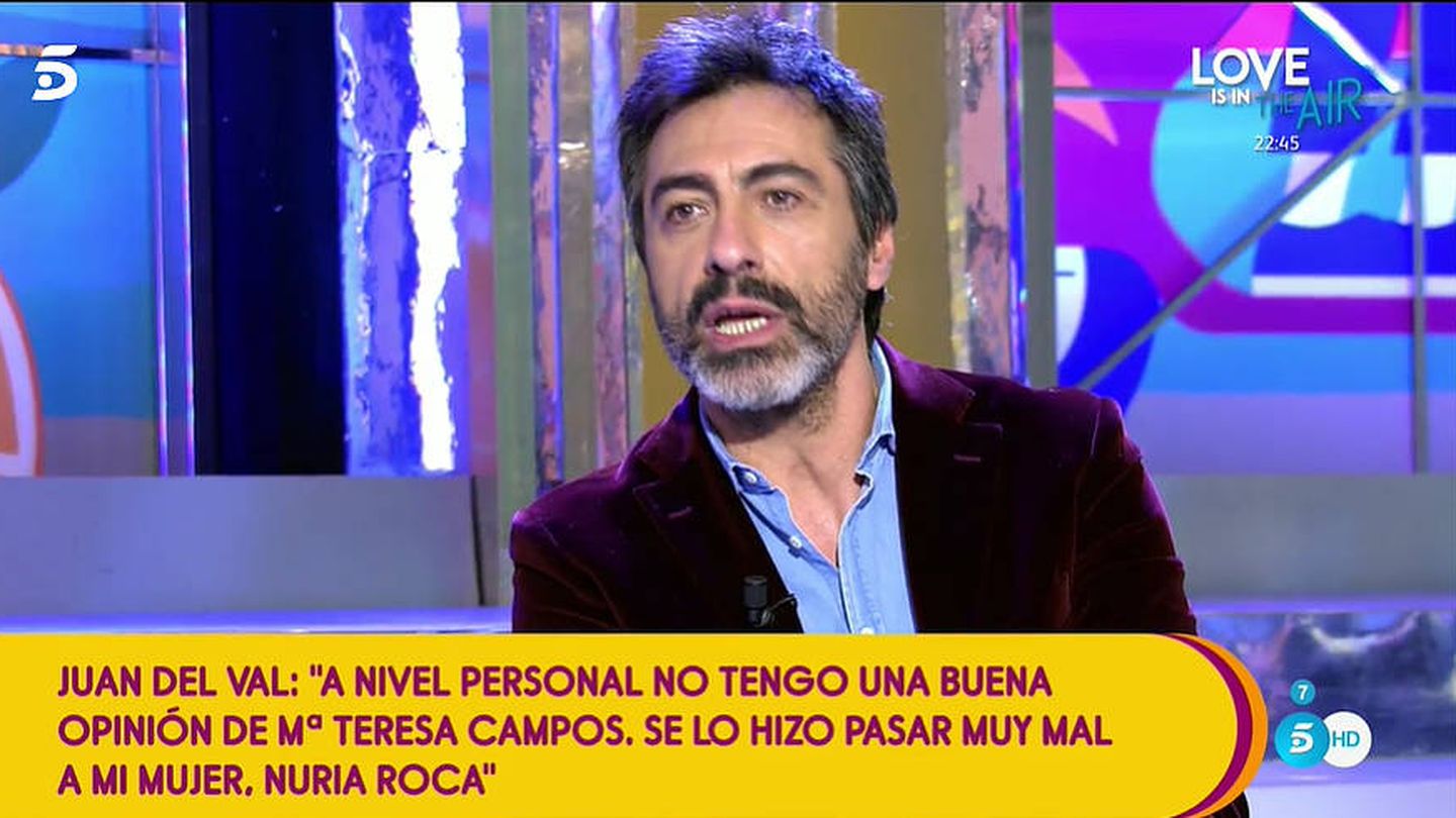 Juan del Val, en 'Sálvame'. (Telecinco)