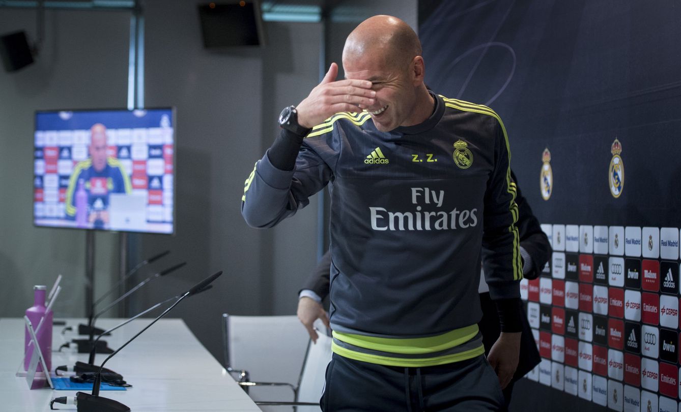 Zidane, durante la rueda de prensa previa al partido de Liga contra el Villarreal. EFE/Luca Piergiovanni
