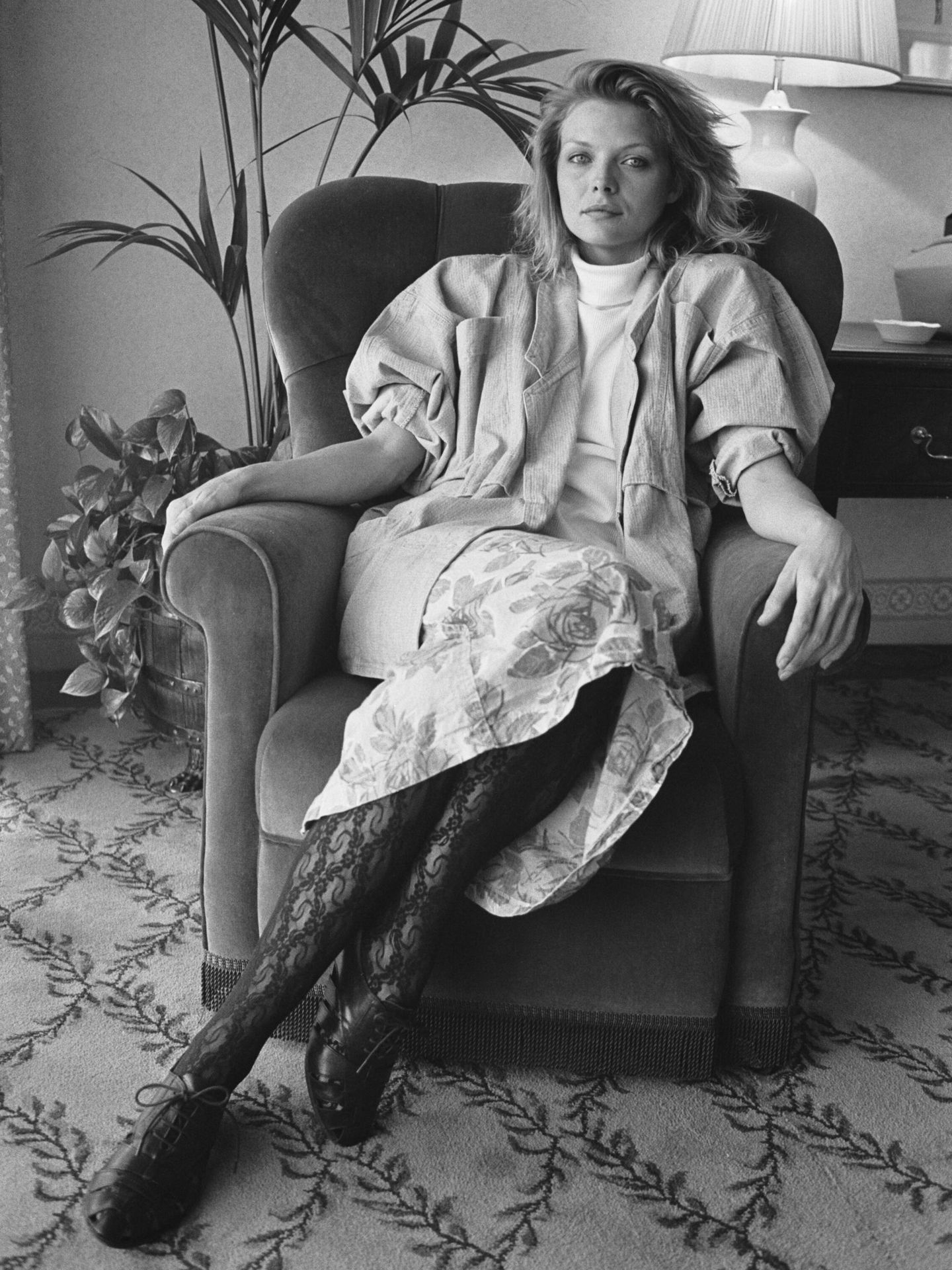 Michelle Pfeiffer, de promoción en el año 1985. (Getty/William Lovelace)