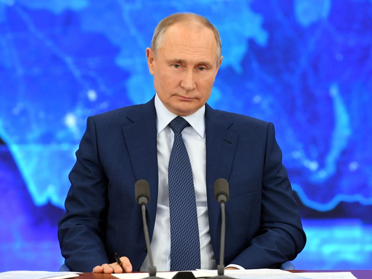 Foto: Presidente ruso Vladimir Putin en su conferencia de fin de año. (Reuters)