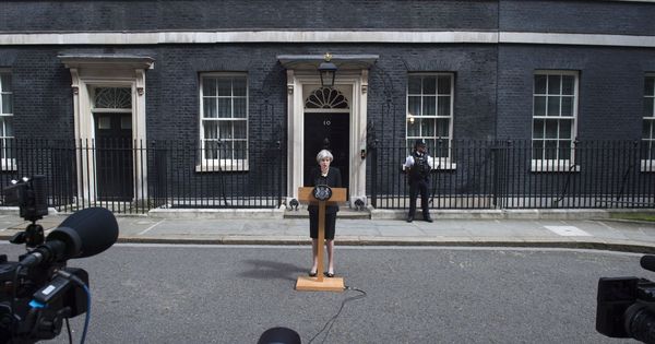 Foto: Comparecencia de prensa de Theresa May en Downing street. (Reuters)