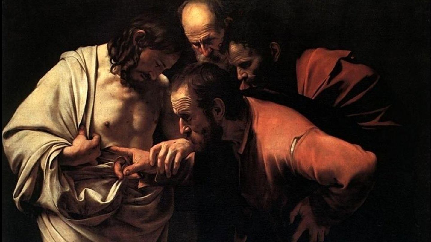 'La incredulidad de Santo Tomás'. Caravaggio (1602).