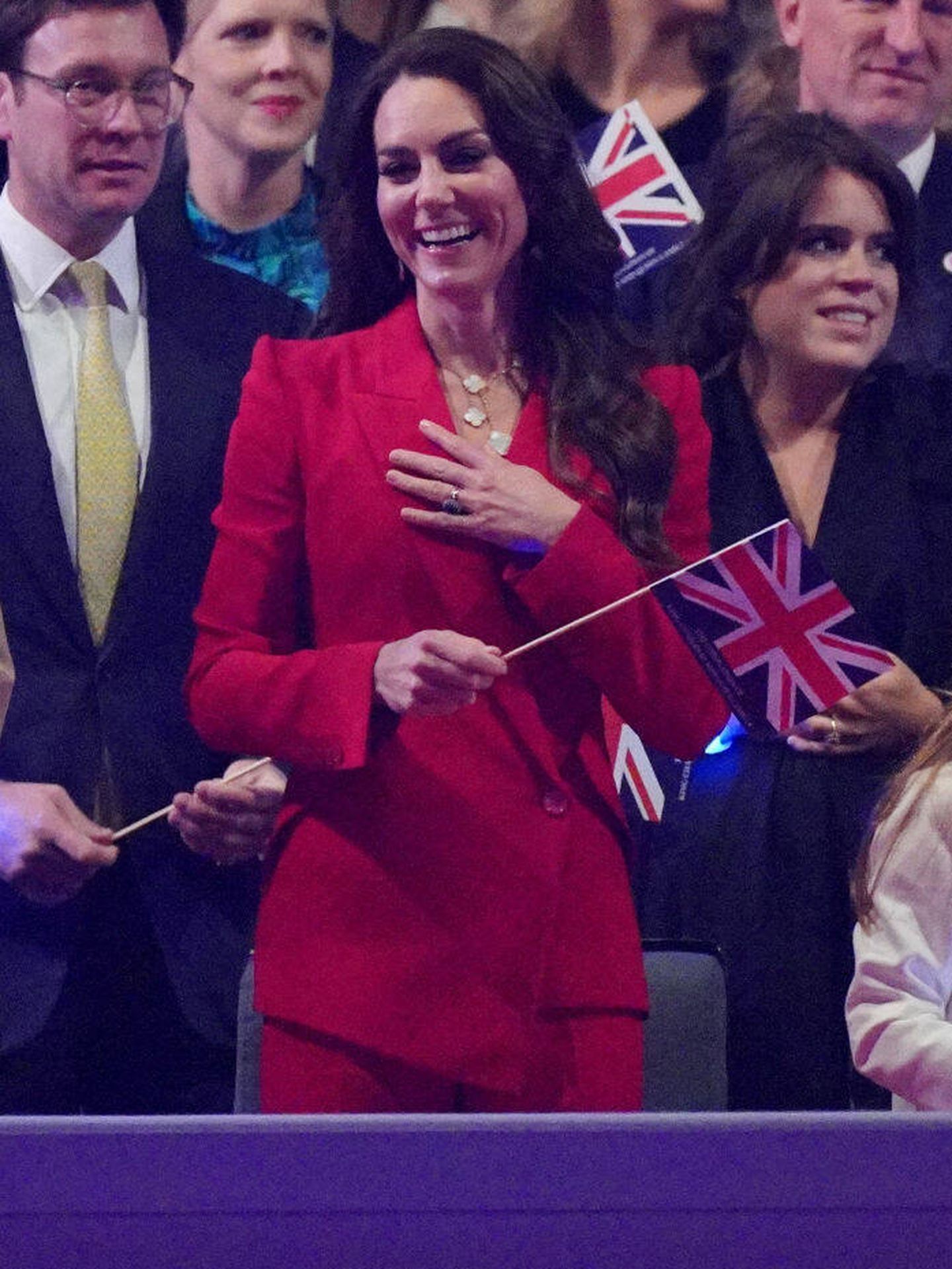 Kate Middleton, durante el concierto. (Getty)