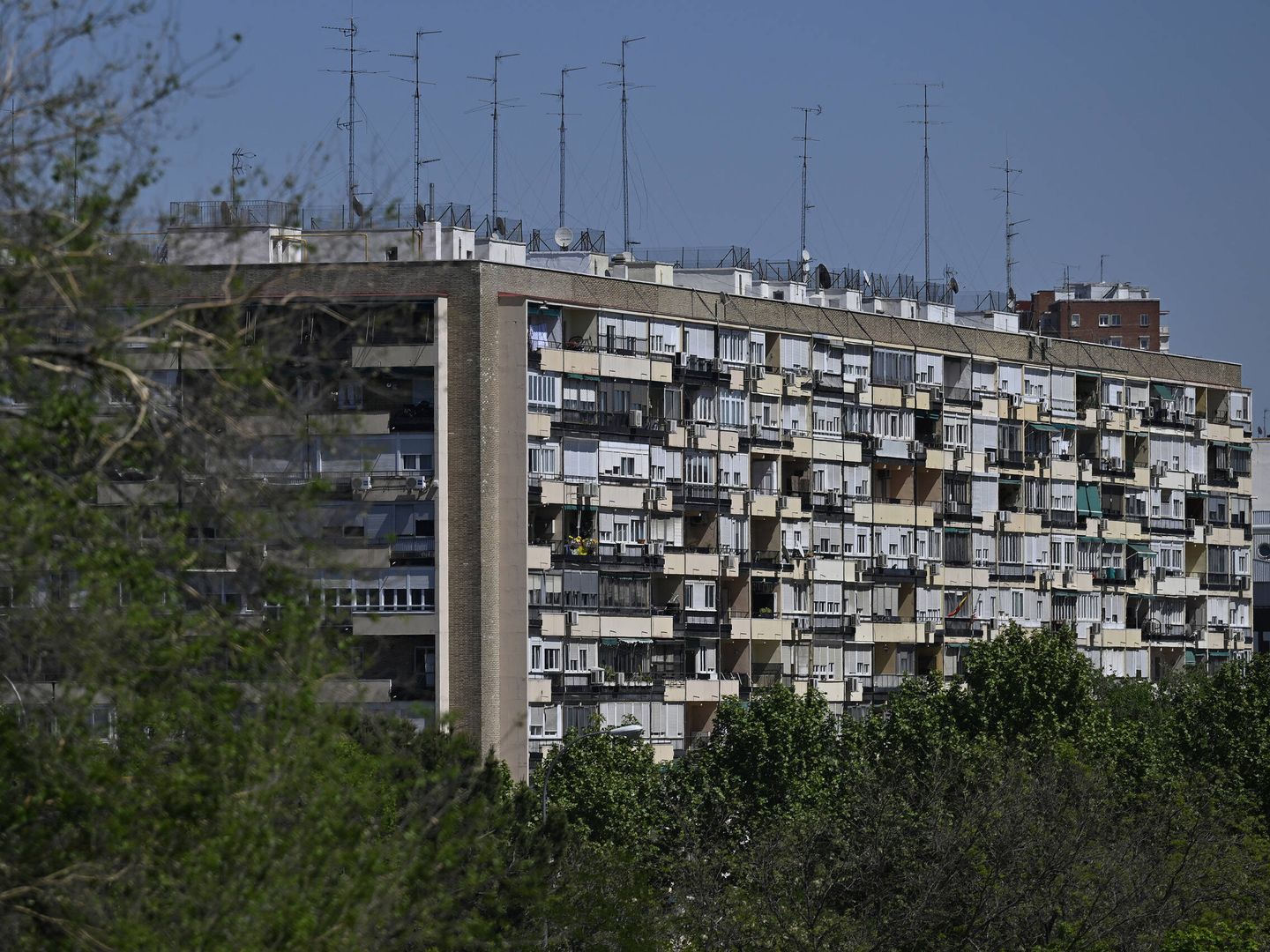 Un edificio residencial en Madrid. (Getty/Anadolu Agency/Burak Akbulut)