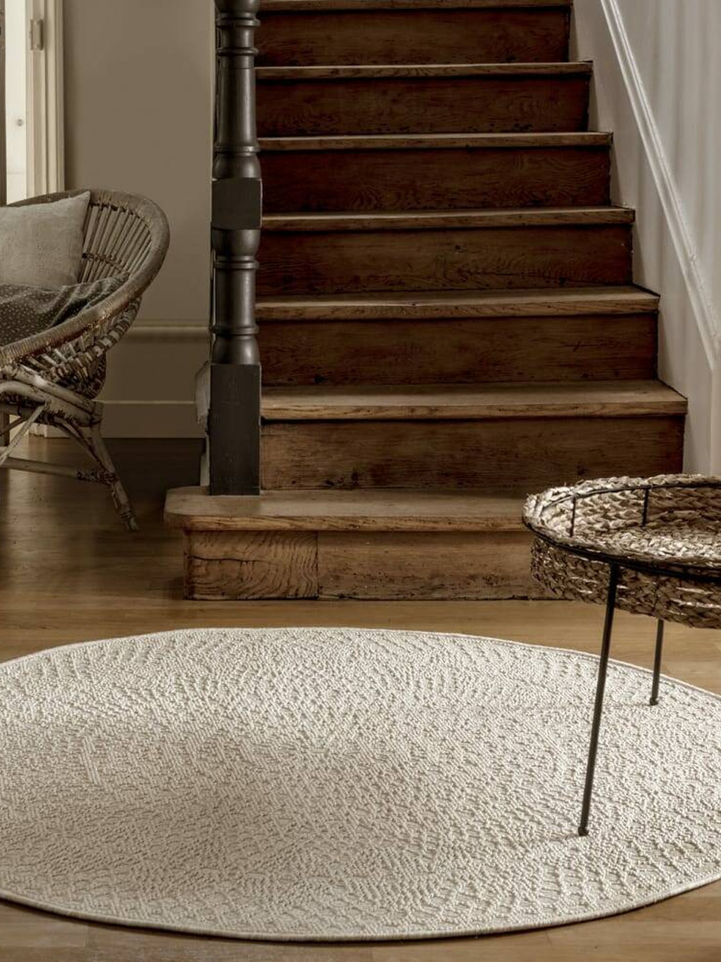 Una alfombra de crochet de Maisons du Monde. (Cortesía)