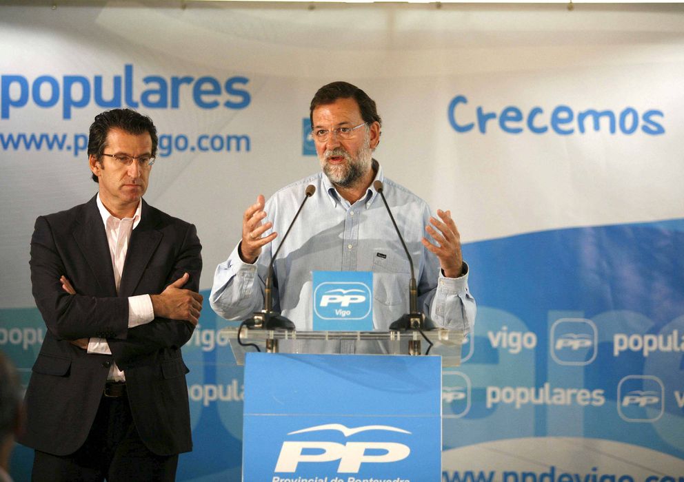 Foto: El presidente del Gobierno, Mariano Rajoy (d), y jefe del Ejecutivo gallego, Alberto Núñez Feijóo. (EFE)