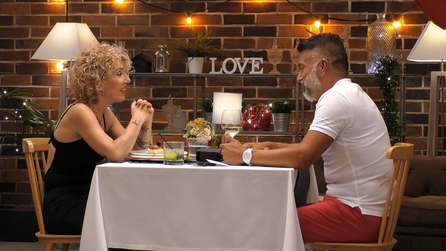 Cena entre Marisol y Javier. (Mediaset)
