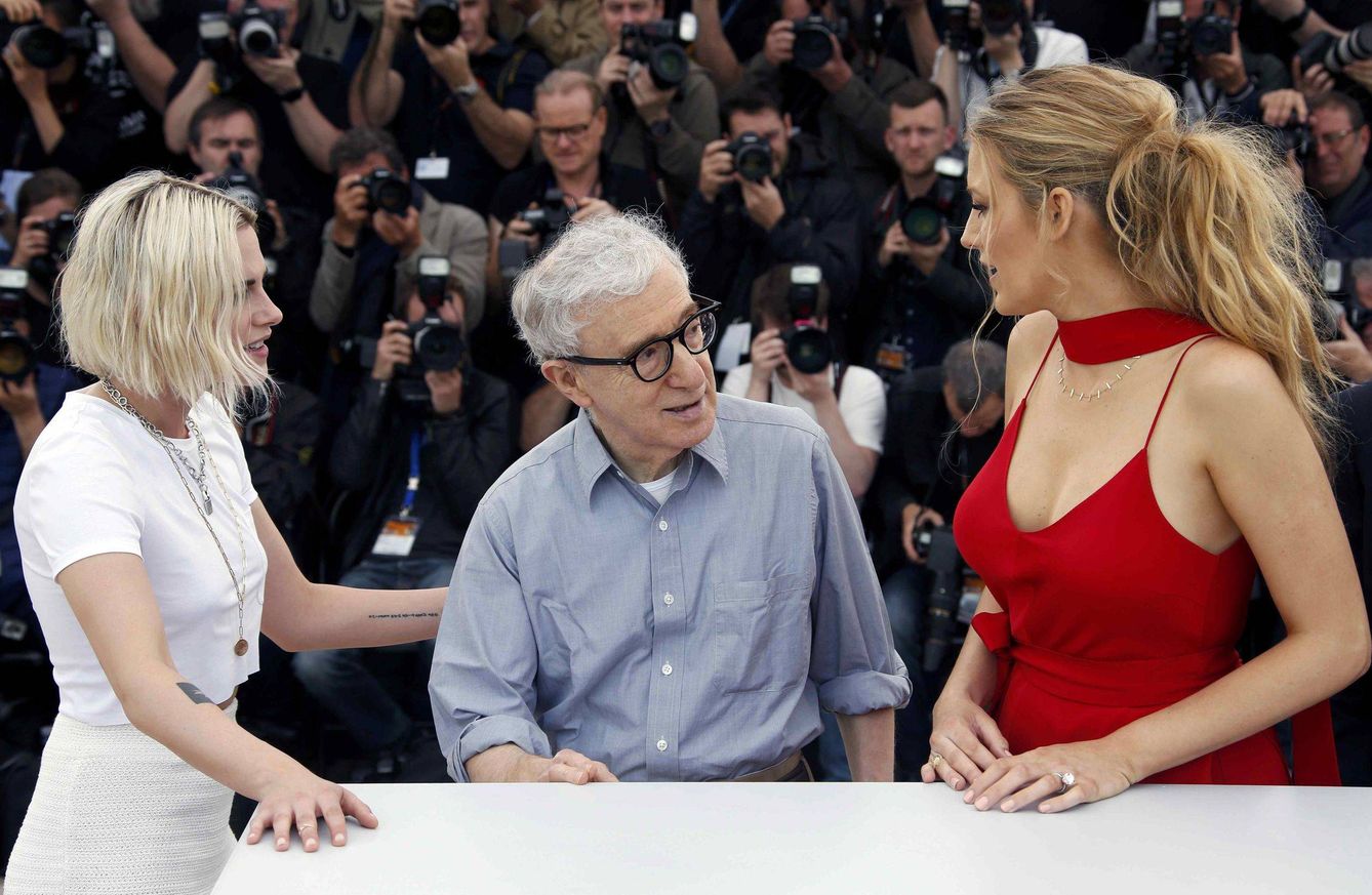 Foto: Kristen Stewart, Woody Allen y Blake Lively en Cannes (Reuters)