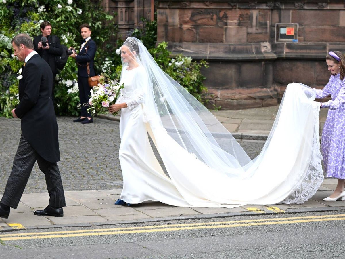 Foto: El vestido de novia de Olivia Henson. (Getty Images)