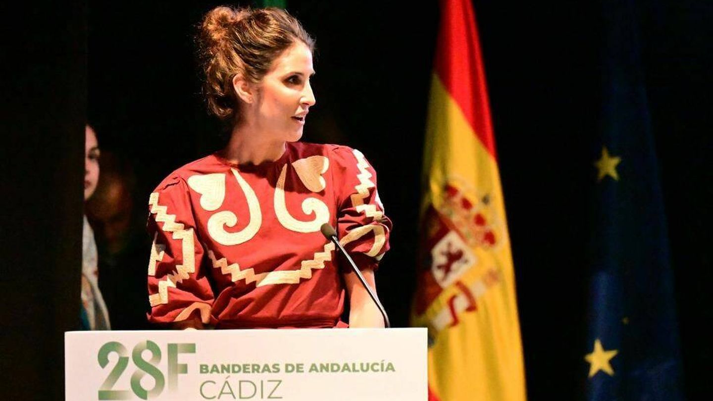 Inés Domecq, en el acto de entrega de las Banderas de Andalucía. (Foto:Cata Zambrano/Cortesía)