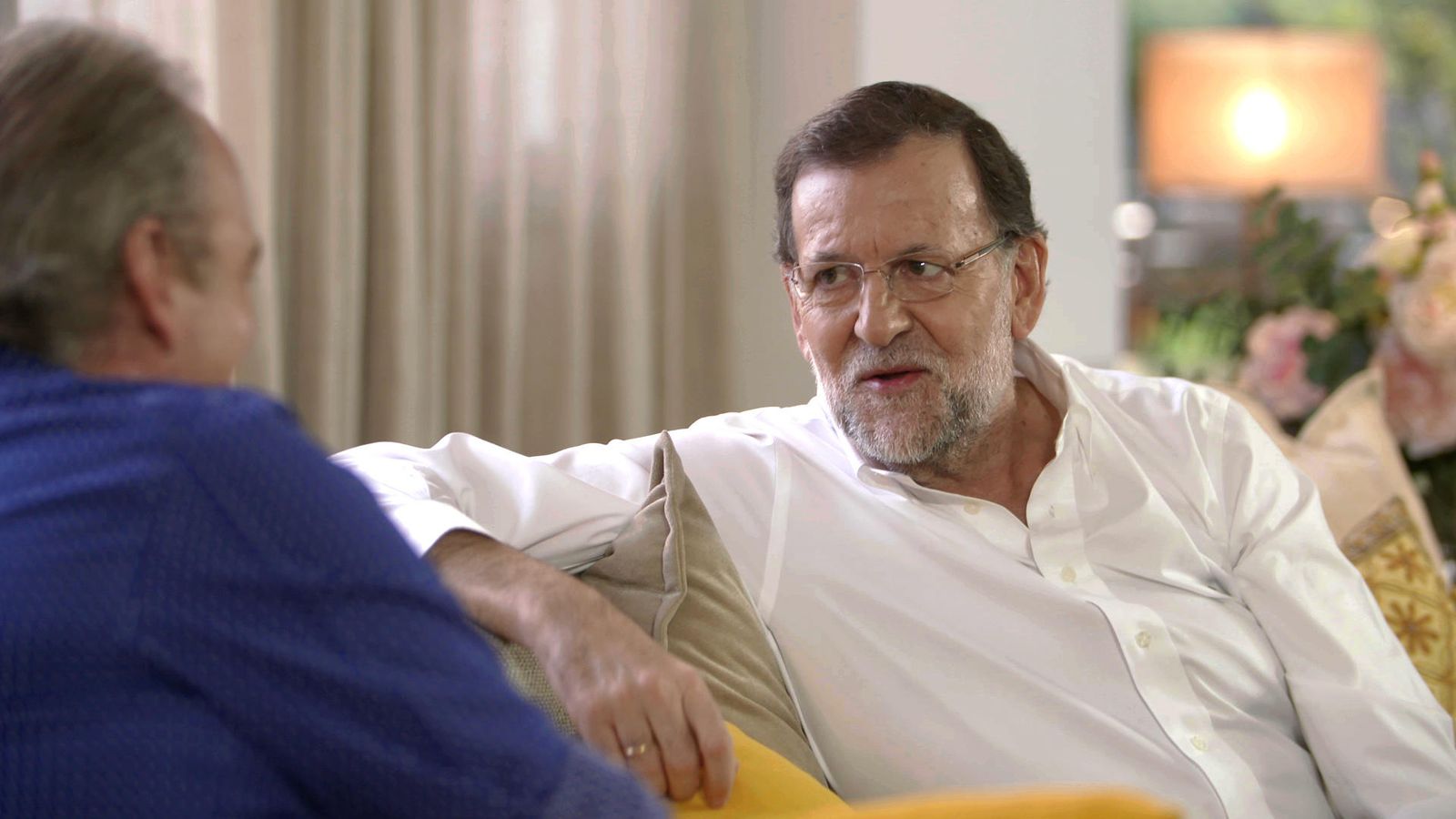 Foto: Mariano Rajoy durante su visita a 'En la tuya o en la mía'.
