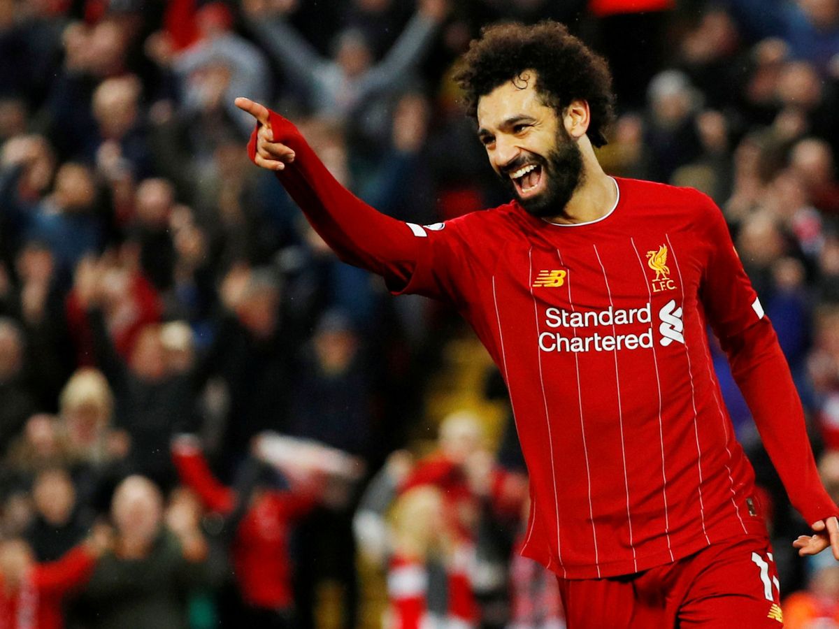 Foto: Mohamed Salah celebra un gol con el Liverpool. (Reuters)