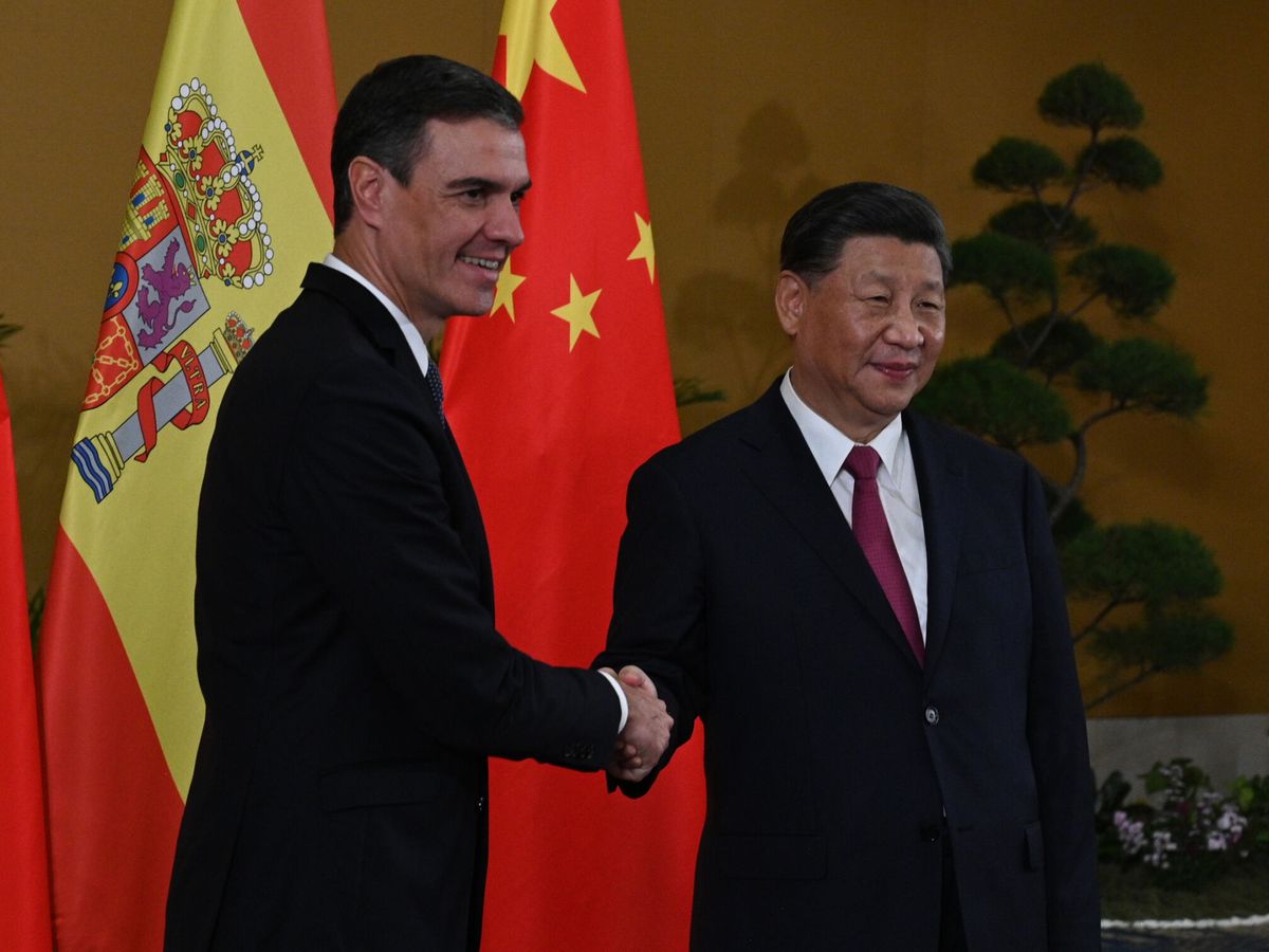 Foto: El jefe del Gobierno español, Pedro Sánchez (i), y el presidente chino, Xi Jinping (d). (Moncloa/Pool/Borja Puig de la Bellacasa)
